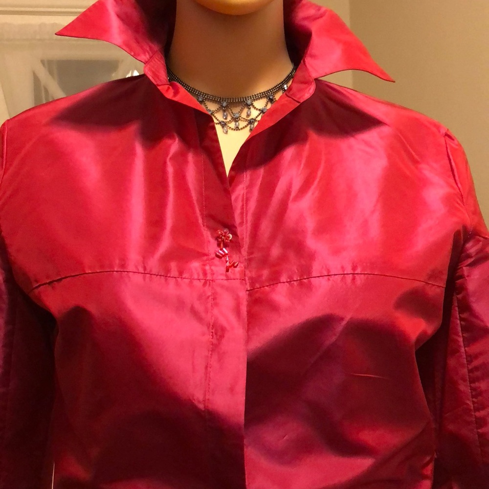 Beautiful deep pink, ruby red,Top by BETU.